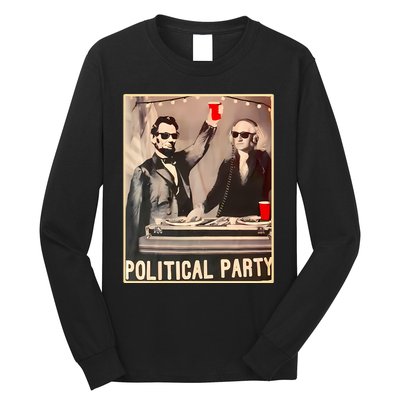 George Washington And Abraham Lincoln Political Party Long Sleeve Shirt