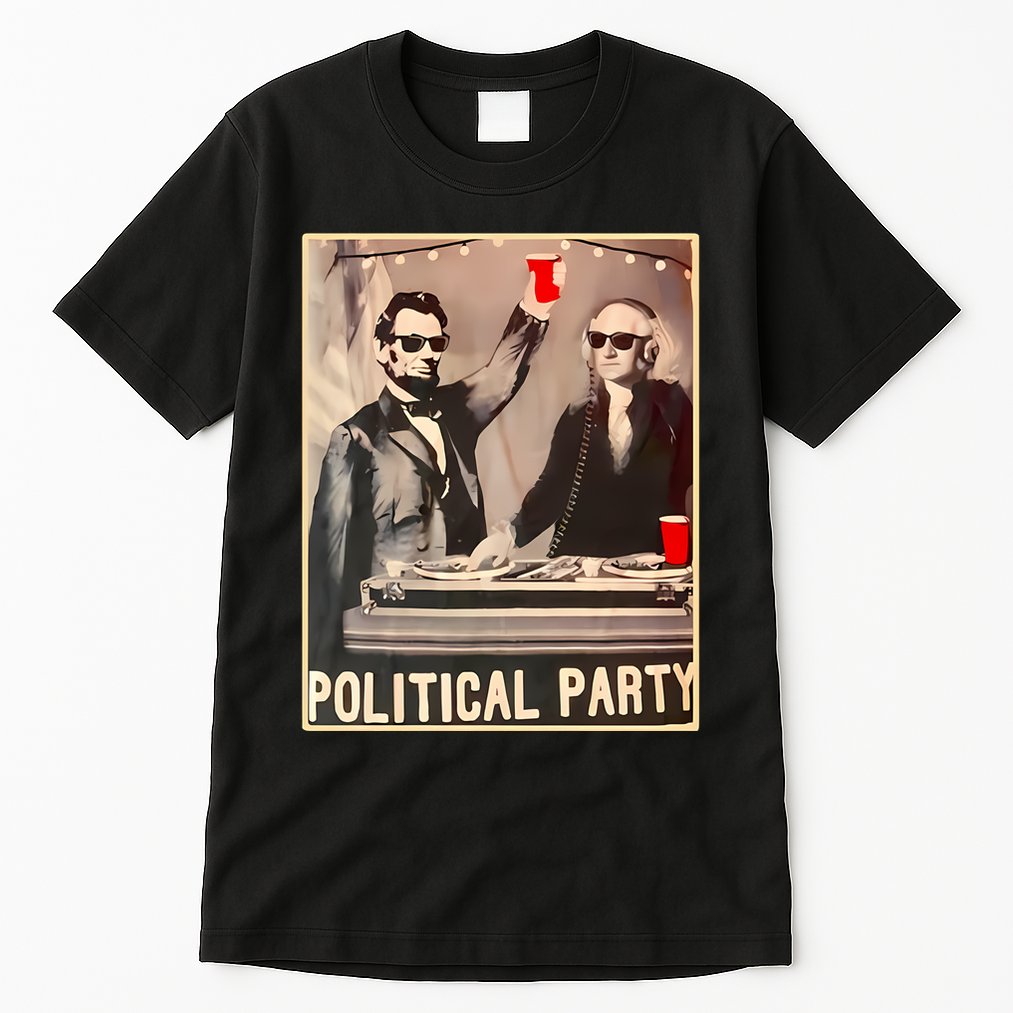 George Washington And Abraham Lincoln Political Party Tall T-Shirt