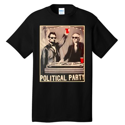 George Washington And Abraham Lincoln Political Party Tall T-Shirt