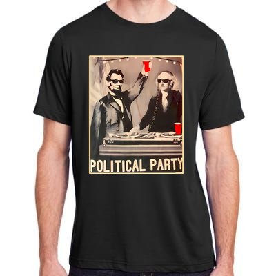 George Washington And Abraham Lincoln Political Party Adult ChromaSoft Performance T-Shirt