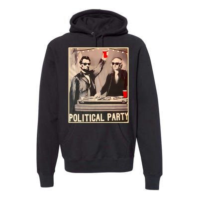 George Washington And Abraham Lincoln Political Party Premium Hoodie