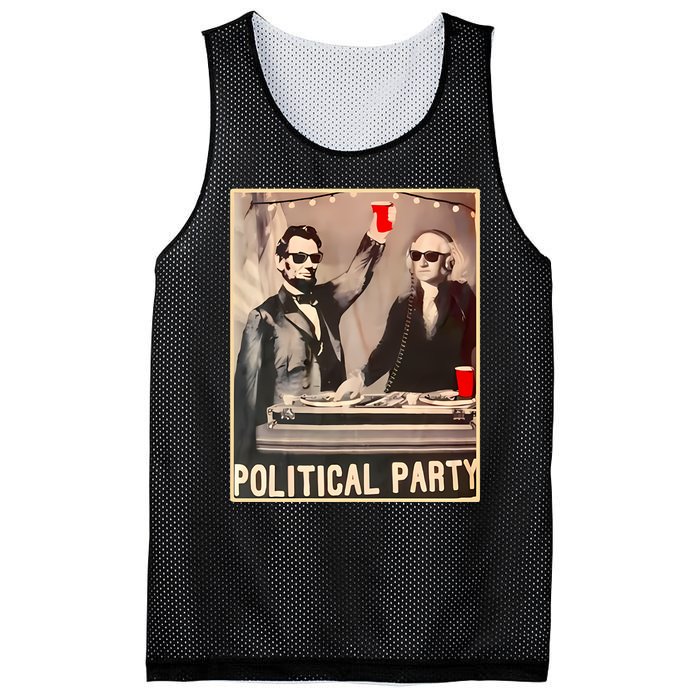 George Washington And Abraham Lincoln Political Party Mesh Reversible Basketball Jersey Tank