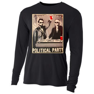 George Washington And Abraham Lincoln Political Party Cooling Performance Long Sleeve Crew