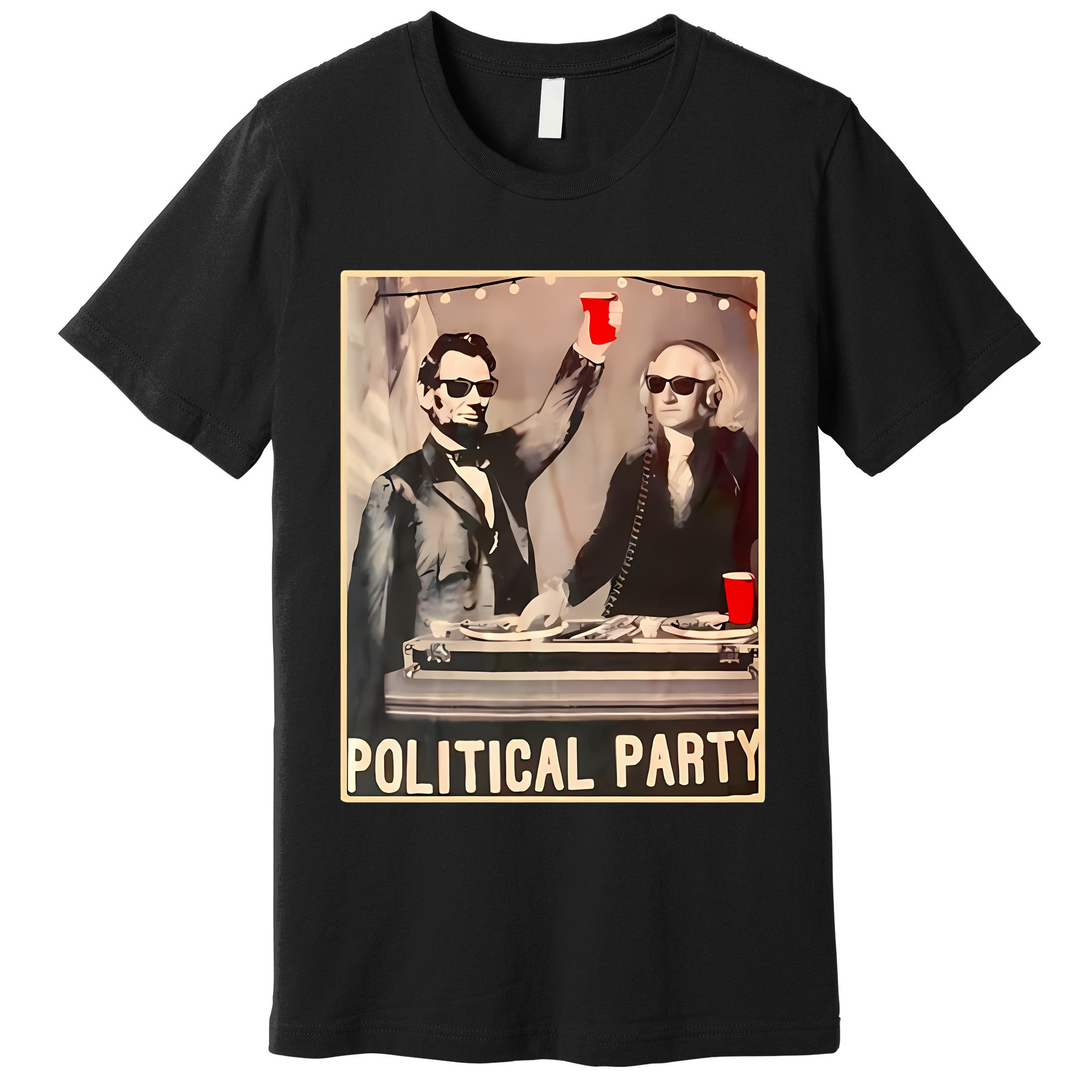 George Washington And Abraham Lincoln Political Party Premium T-Shirt