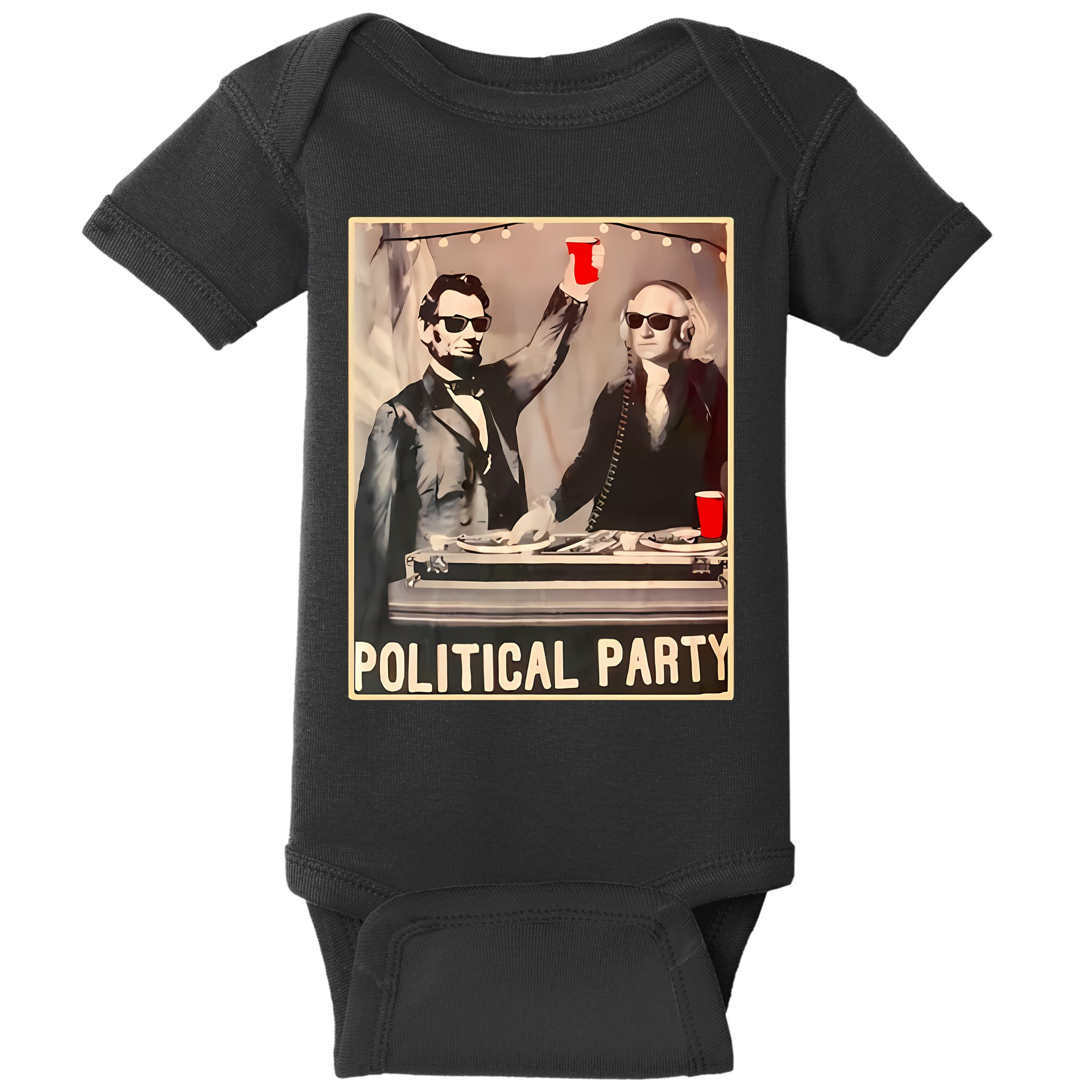 George Washington And Abraham Lincoln Political Party Baby Bodysuit