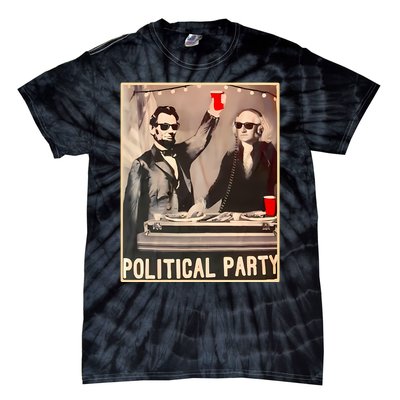 George Washington And Abraham Lincoln Political Party Tie-Dye T-Shirt