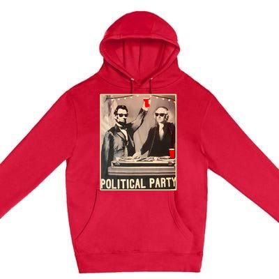 George Washington And Abraham Lincoln Political Party Premium Pullover Hoodie