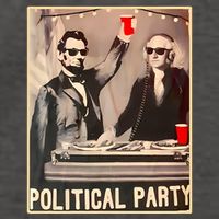 George Washington And Abraham Lincoln Political Party Vector Backpack