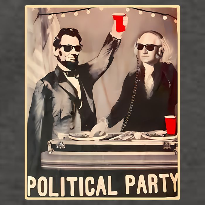 George Washington And Abraham Lincoln Political Party Vector Backpack