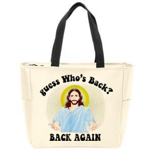 Guess Who's Back Happy Easter! Jesus Christian Matching Zip Tote Bag