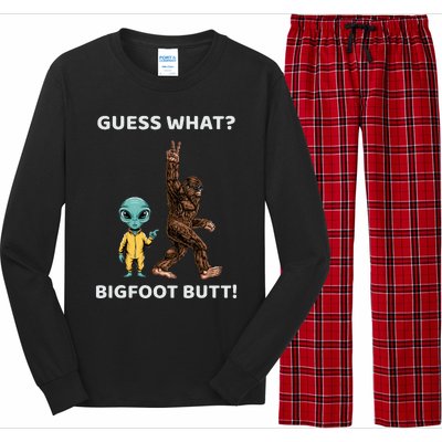 Guess What Bigfoot Butt Sasquatch Alien Long Sleeve Pajama Set