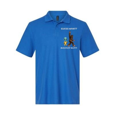 Guess What Bigfoot Butt Sasquatch Alien Softstyle Adult Sport Polo