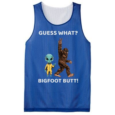 Guess What Bigfoot Butt Sasquatch Alien Mesh Reversible Basketball Jersey Tank