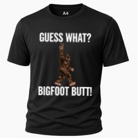 Guess What Bigfoot Butt Funny Sasquatch Peace Cooling Performance Crew T-Shirt