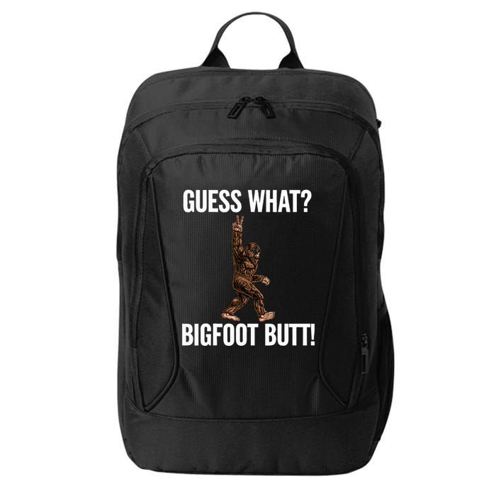 Guess What Bigfoot Butt Funny Sasquatch Peace City Backpack