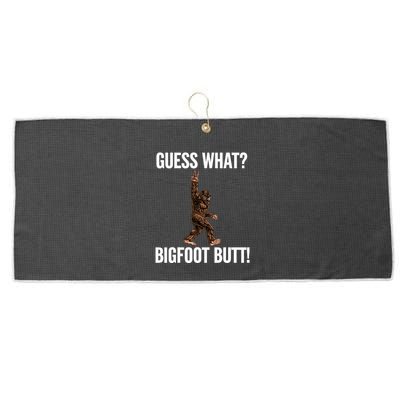 Guess What Bigfoot Butt Funny Sasquatch Peace Large Microfiber Waffle Golf Towel