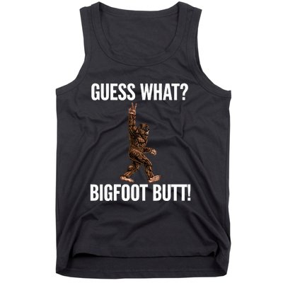 Guess What Bigfoot Butt Funny Sasquatch Peace Tank Top