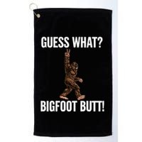 Guess What Bigfoot Butt Funny Sasquatch Peace Golf Towel