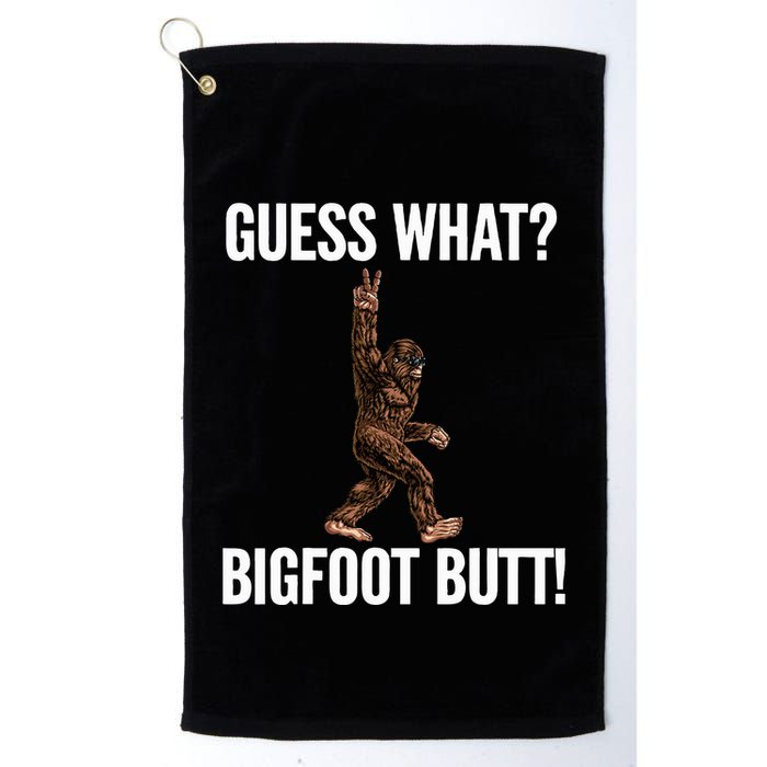 Guess What Bigfoot Butt Funny Sasquatch Peace Golf Towel