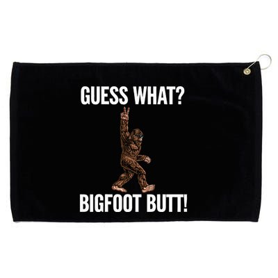 Guess What Bigfoot Butt Funny Sasquatch Peace Grommeted Golf Towel
