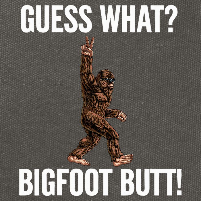 Guess What Bigfoot Butt Funny Sasquatch Peace Cotton Canvas Backpack
