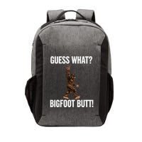 Guess What Bigfoot Butt Funny Sasquatch Peace Vector Backpack