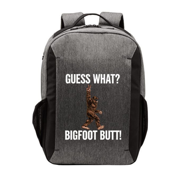 Guess What Bigfoot Butt Funny Sasquatch Peace Vector Backpack