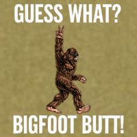 Guess What Bigfoot Butt Funny Sasquatch Peace Garment-Dyed Women's Muscle Tee