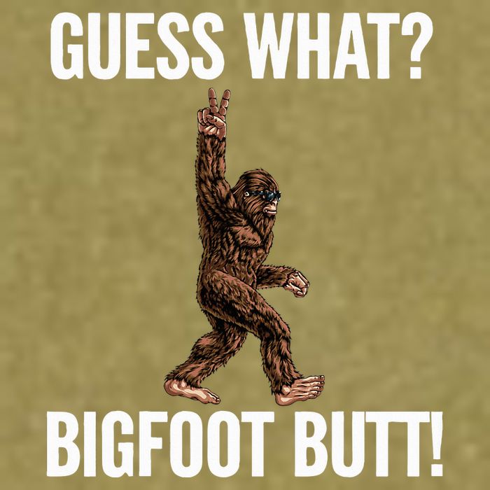Guess What Bigfoot Butt Funny Sasquatch Peace Garment-Dyed Women's Muscle Tee