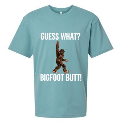 Guess What Bigfoot Butt Funny Sasquatch Peace Sueded Cloud Jersey T-Shirt