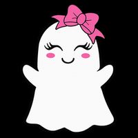 Ghost With Bow Boo Girl Halloween Impact Tech Backpack