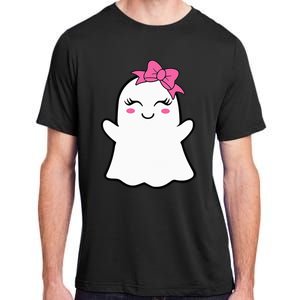 Ghost With Bow Boo Girl Halloween Adult ChromaSoft Performance T-Shirt