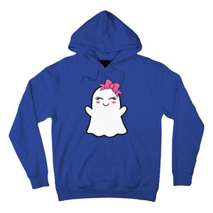 Ghost With Bow Boo Girl Halloween Hoodie