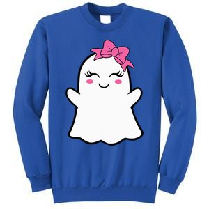 Ghost With Bow Boo Girl Halloween Sweatshirt