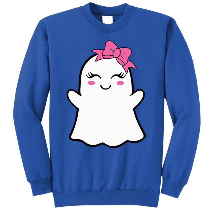 Ghost With Bow Boo Girl Halloween Sweatshirt