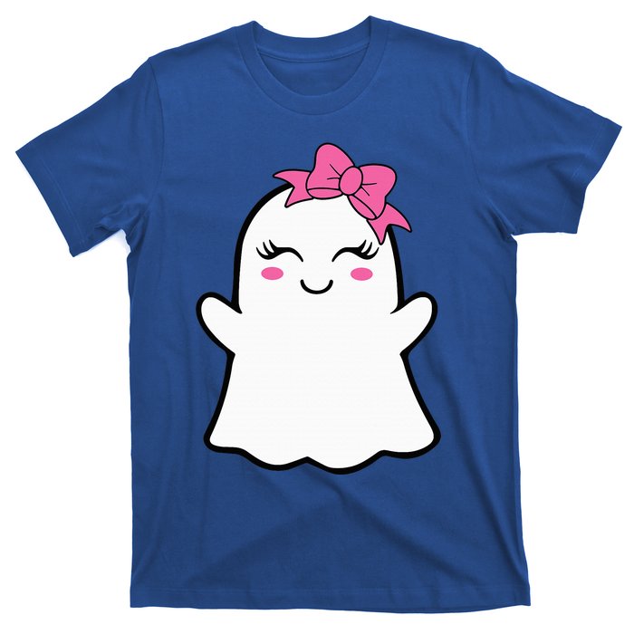 Ghost With Bow Boo Girl Halloween T-Shirt