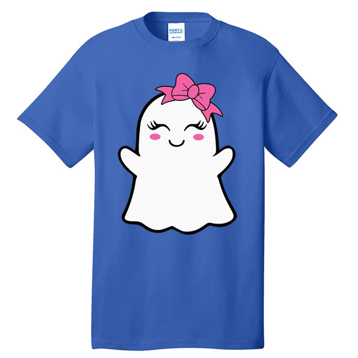 Ghost With Bow Boo Girl Halloween Tall T-Shirt