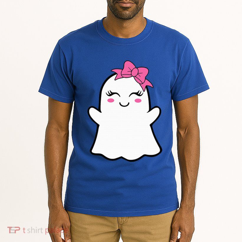 Ghost With Bow Boo Girl Halloween Tall T-Shirt