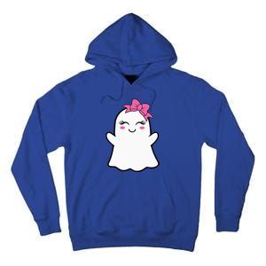 Ghost With Bow Boo Girl Halloween Tall Hoodie