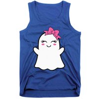 Ghost With Bow Boo Girl Halloween Tank Top