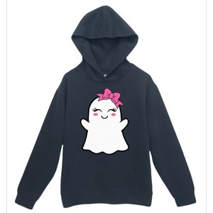 Ghost With Bow Boo Girl Halloween Urban Pullover Hoodie