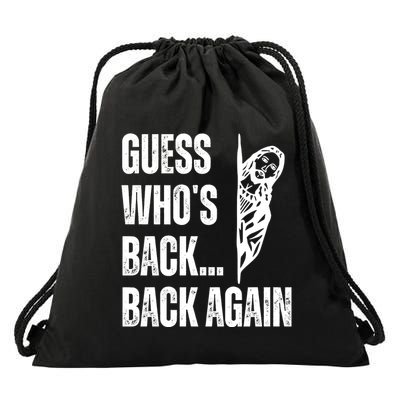 Guess Whos Back Again Jesus Easter Drawstring Bag