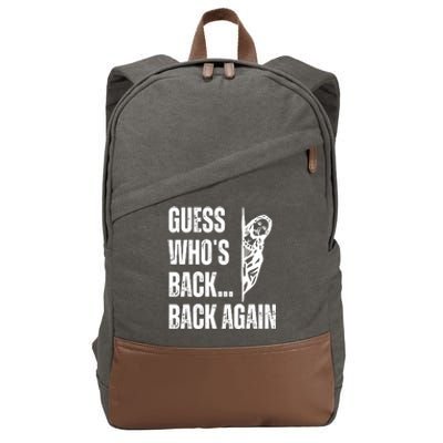 Guess Whos Back Again Jesus Easter Cotton Canvas Backpack