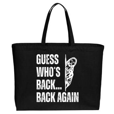 Guess Whos Back Again Jesus Easter Cotton Canvas Jumbo Tote