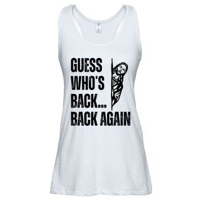 Guess Whos Back Again Jesus Easter Ladies Essential Flowy Tank