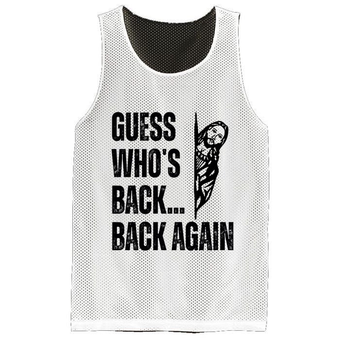 Guess Whos Back Again Jesus Easter Mesh Reversible Basketball Jersey Tank