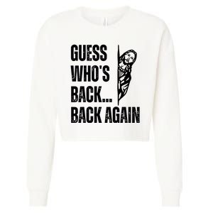 Guess Whos Back Again Jesus Easter Cropped Pullover Crew