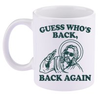 Guess Whos Back Back Again Jesus 11oz C Handle Ceramic Mug