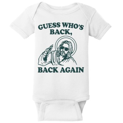 Guess Whos Back Back Again Jesus Baby Bodysuit