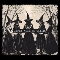 Girl Will Be Girl Witch Halloween Funny Witchy Vibes Women Doggie Tank